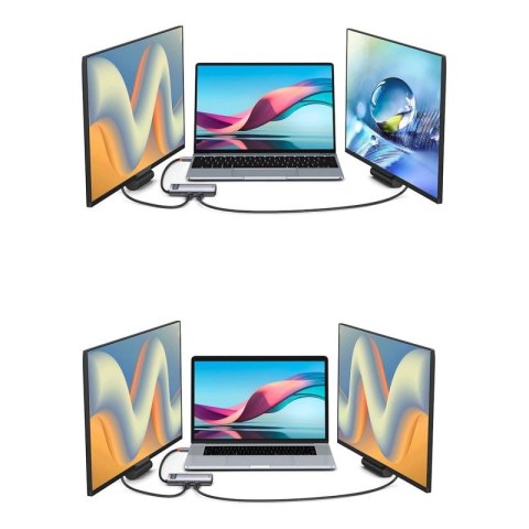 Baseus Metal Gleam Series stacja dokująca HUB 7 w 1 USB Typ C - 1 x HDMI / 1 x VGA / 3 x USB 3.2 Gen. 1 / 1 x Power Delivery / 1 Baseus