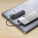 Baseus Metal Gleam Series stacja dokująca HUB 7 w 1 USB Typ C - 1 x HDMI / 1 x VGA / 3 x USB 3.2 Gen. 1 / 1 x Power Delivery / 1 Baseus