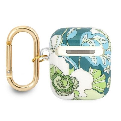 Etui Guess Flower Strap Collection na AirPods 1/2 - zielone Guess