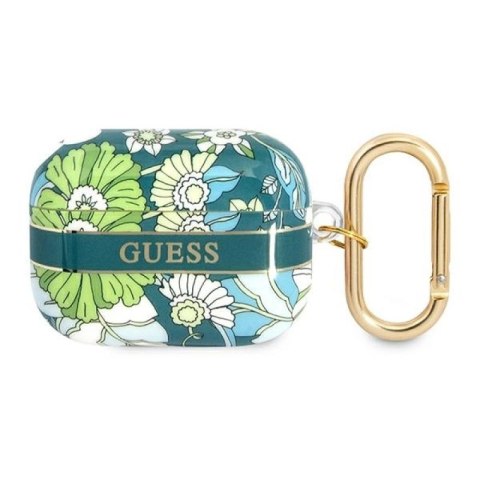 Etui Guess Flower Strap Collection na AirPods Pro - zielone Guess
