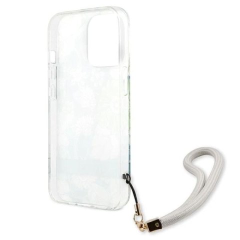 Etui Guess Flower Strap na iPhone 13 Pro Max - zielone Guess