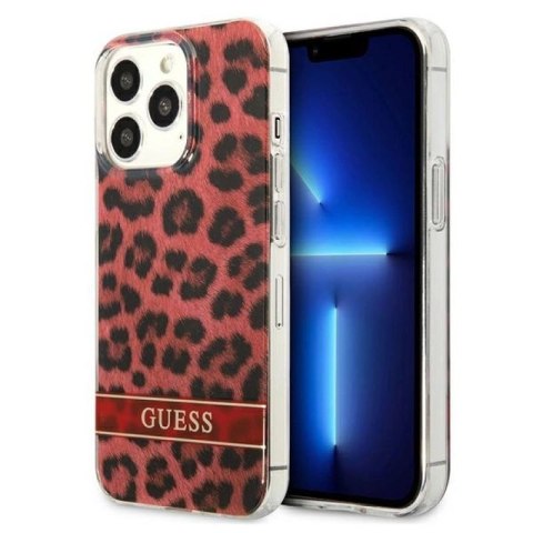 Etui Guess Leopard na iPhone 13 Pro / iPhone 13 - czerwone Guess