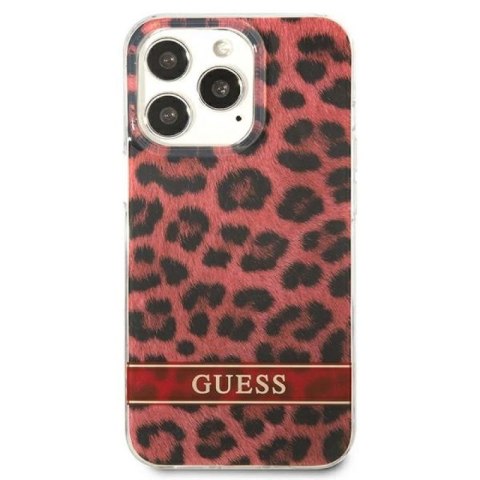 Etui Guess Leopard na iPhone 13 Pro / iPhone 13 - czerwone Guess