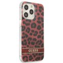 Etui Guess Leopard na iPhone 13 Pro / iPhone 13 - czerwone Guess