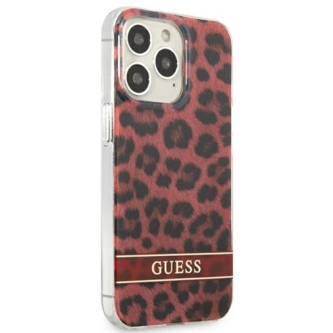 Etui Guess Leopard na iPhone 13 Pro / iPhone 13 - czerwone Guess