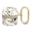 Etui Guess Marble Strap Collection na AirPods 1/2 - szare Guess