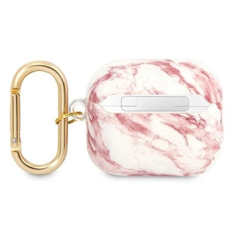 Etui Guess Marble Strap Collection na AirPods 3 cover - różowe Guess