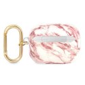Etui Guess Marble Strap Collection na AirPods Pro - różowe Guess