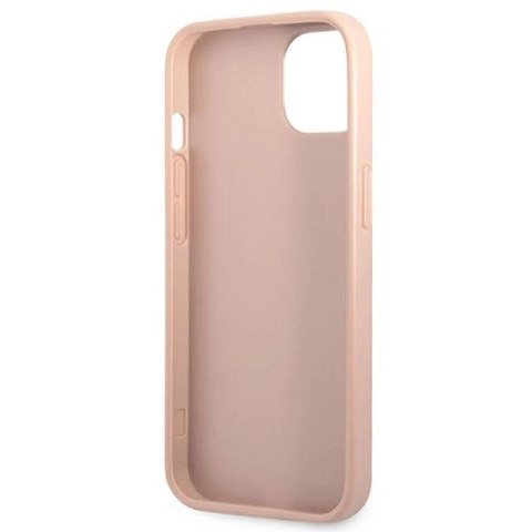 Etui Guess Saffiano Triangle Logo na iPhone 13 mini - różowe Guess