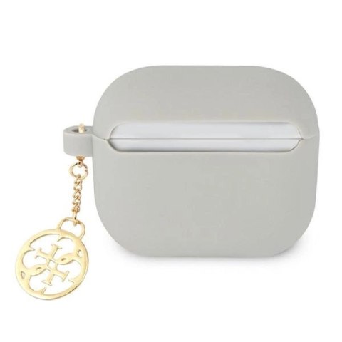 Etui Guess Silicone Charm 4G Collection na AirPods 3 - szare Guess