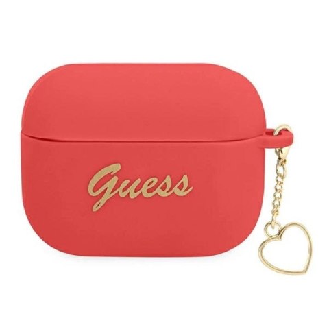Etui Guess Silicone Charm Heart Collection na AirPods Pro - czerwone Guess