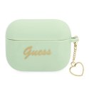 Etui Guess Silicone Charm Heart Collection na AirPods Pro - zielone Guess