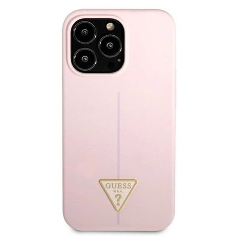 Etui Guess Silicone Triangle na iPhone 13 Pro Max - fioletowe Guess