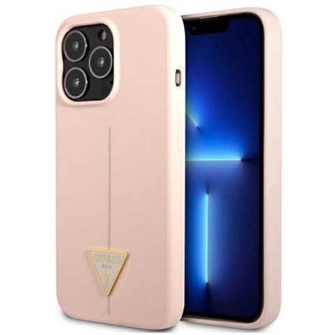 Etui Guess Silicone Triangle na iPhone 13 Pro Max - różowe Guess