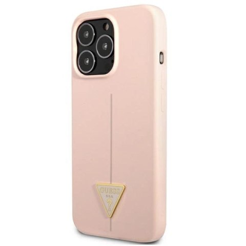Etui Guess Silicone Triangle na iPhone 13 Pro Max - różowe Guess