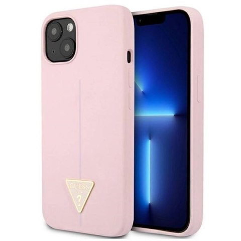 Etui Guess Silicone Triangle na iPhone 13 mini - fioletowe Guess