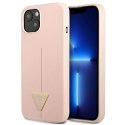 Etui Guess Silicone Triangle na iPhone 13 mini - różowe Guess