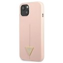 Etui Guess Silicone Triangle na iPhone 13 - różowe Guess