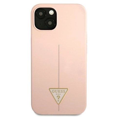 Etui Guess Silicone Triangle na iPhone 13 - różowe Guess