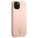 Etui Guess Silicone Triangle na iPhone 13 - różowe Guess