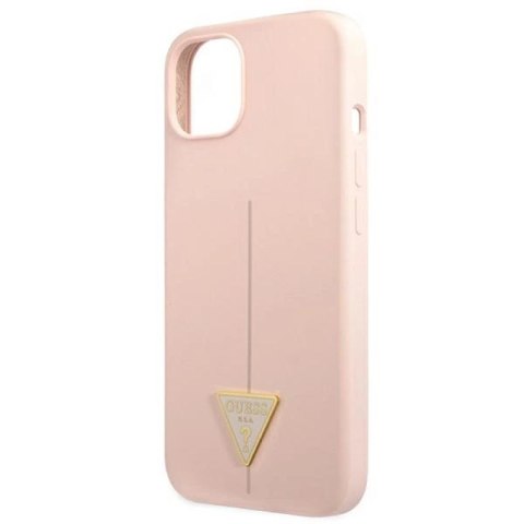 Etui Guess Silicone Triangle na iPhone 13 - różowe Guess