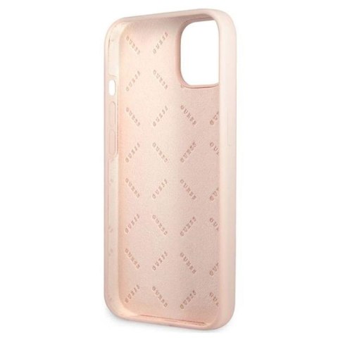 Etui Guess Silicone Triangle na iPhone 13 - różowe Guess