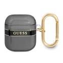 Etui Guess Strap Collection na AirPods 1/2 - czarne Guess