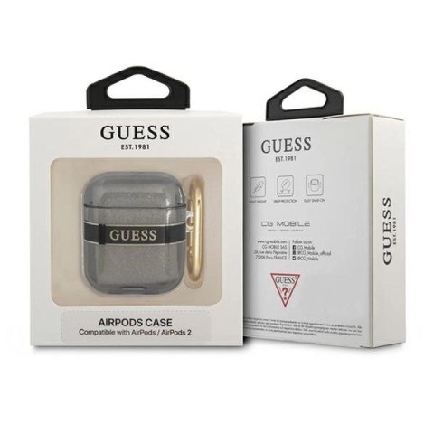 Etui Guess Strap Collection na AirPods 1/2 - czarne Guess