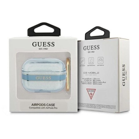 Etui Guess Strap Collection na AirPods Pro - niebieskie Guess