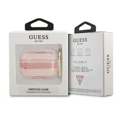 Etui Guess Strap Collection na AirPods Pro - różowe Guess