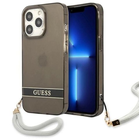 Etui Guess Translucent Strap na iPhone 13 Pro / iPhone 13 - czarne Guess