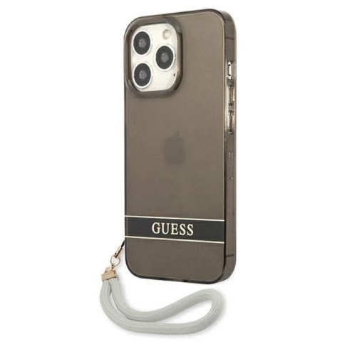 Etui Guess Translucent Strap na iPhone 13 Pro / iPhone 13 - czarne Guess