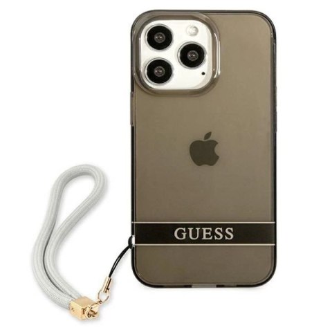 Etui Guess Translucent Strap na iPhone 13 Pro / iPhone 13 - czarne Guess