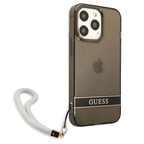 Etui Guess Translucent Strap na iPhone 13 Pro / iPhone 13 - czarne Guess