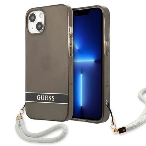 Etui Guess Translucent Strap na iPhone 13 mini - czarne Guess