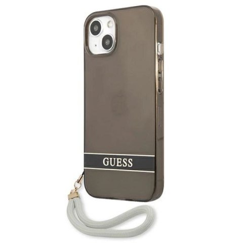 Etui Guess Translucent Strap na iPhone 13 mini - czarne Guess