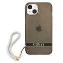 Etui Guess Translucent Strap na iPhone 13 mini - czarne Guess