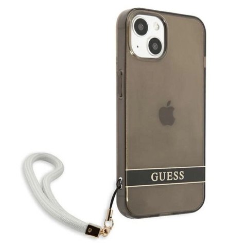 Etui Guess Translucent Strap na iPhone 13 mini - czarne Guess