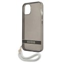 Etui Guess Translucent Strap na iPhone 13 mini - czarne Guess