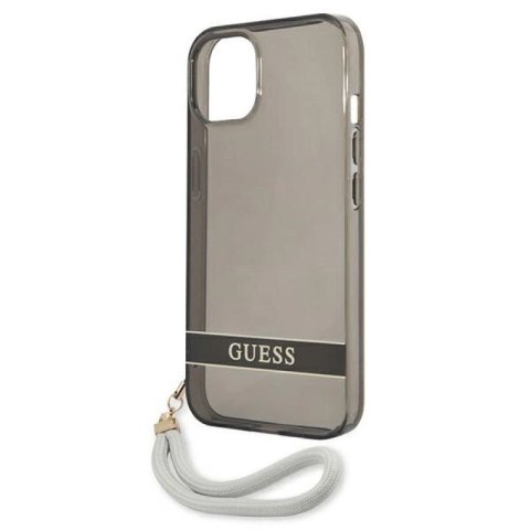 Etui Guess Translucent Strap na iPhone 13 mini - czarne Guess