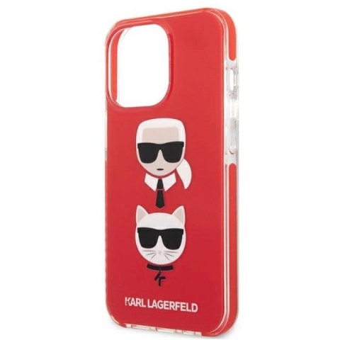 Etui Karl Lagerfeld Karl&Choupette Head na iPhone 13 Pro / iPhone 13 - czerwone Karl Lagerfeld