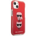 Etui Karl Lagerfeld Karl&Choupette Head na iPhone 13 mini - czerwone Karl Lagerfeld