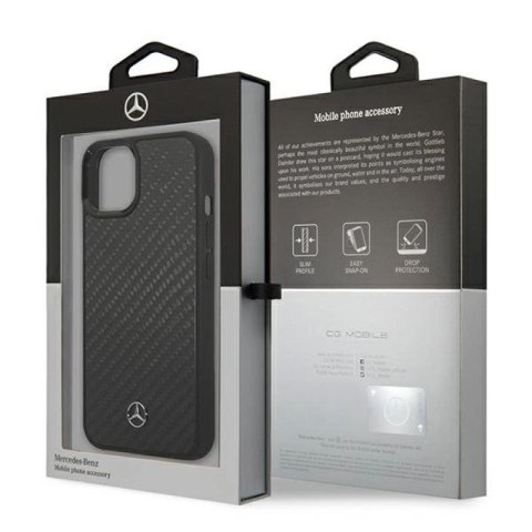 Etui Mercedes Dynamic Line na iPhone 13 mini - czarne Mercedes