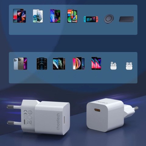 Ładowarka sieciowa Choetech PD5010 USB-C 20W - biała Choetech
