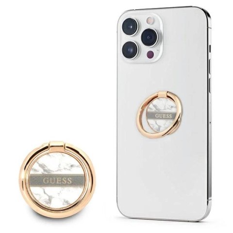 Ring Guess Marble Collection - biały Guess