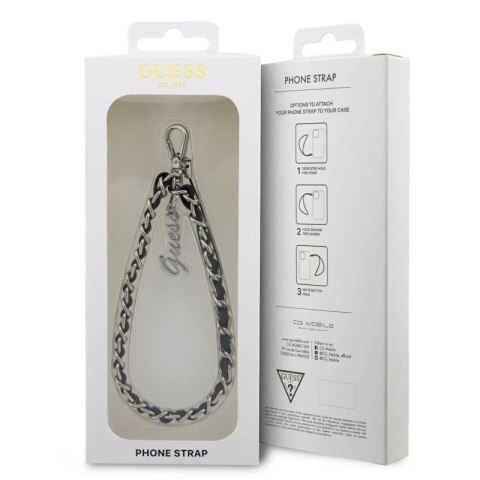 Zawieszka Guess Chain Metal Logo Charm - czarna Guess