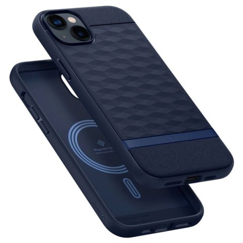 Etui Caseology Parallax Mag z MagSafe na iPhone 14 Plus - granatowe Spigen