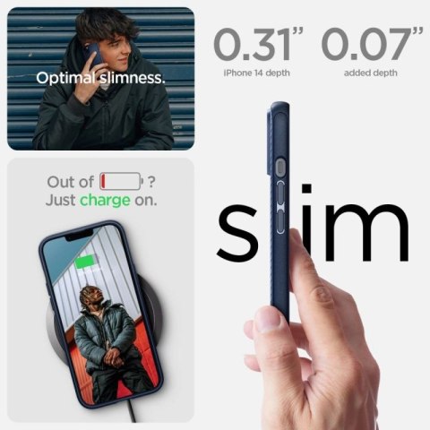 Etui Spigen Mag Armor na iPhone 14 Plus - niebieskie Spigen