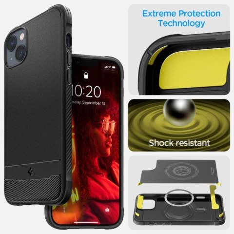 Etui Spigen Rugged Armor Mag z MagSafe na iPhone 14 - czarny mat Spigen