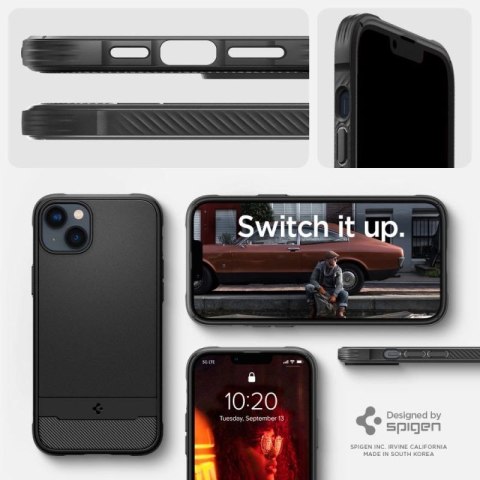 Etui Spigen Rugged Armor Mag z MagSafe na iPhone 14 - czarny mat Spigen